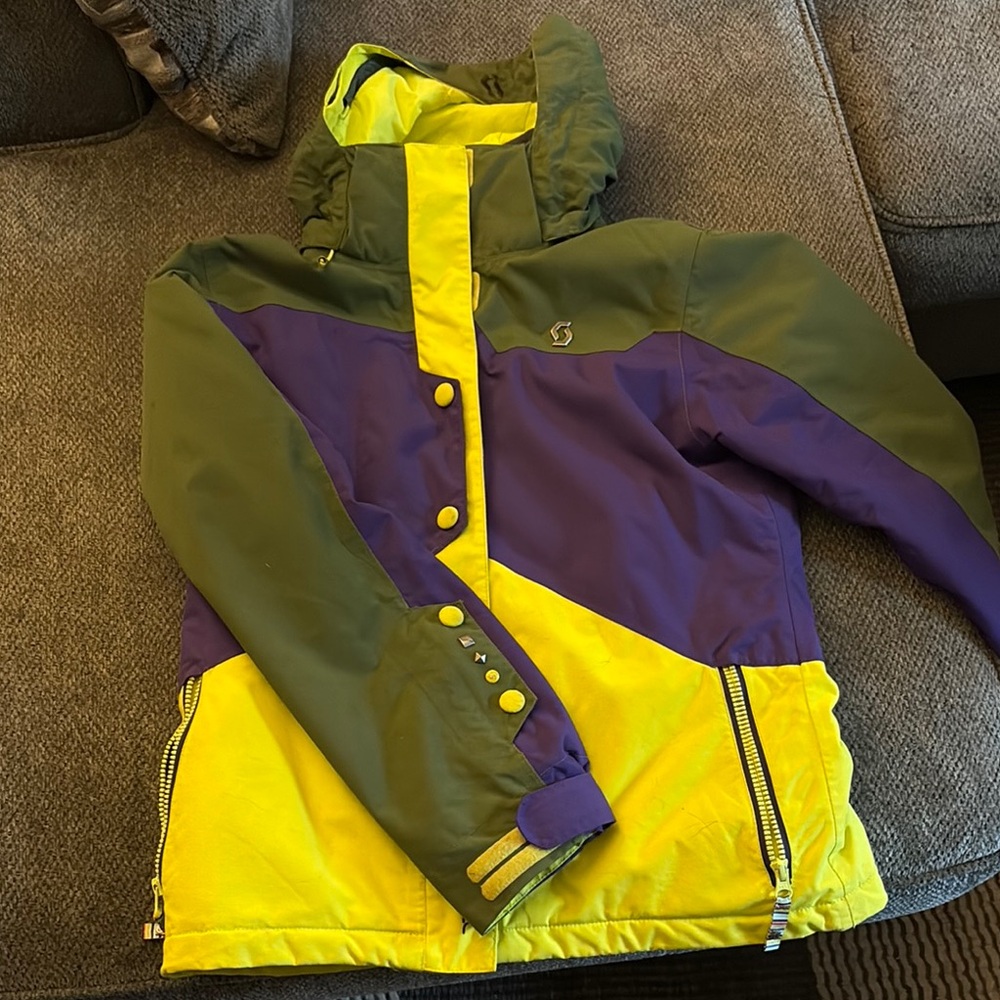 Scott Green Yellow and Purple Ski Jacket